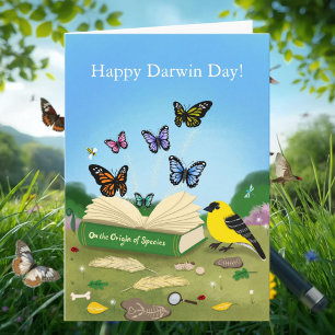 Carte Joyeux jour de Darwin Évolution Nature Art