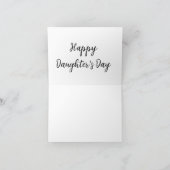 Carte Joyeux jour de filles si.ple minimum ajouter le no (Intérieur)