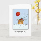 Carte Joyeux Jour de la marmotte (Fleur jaune)