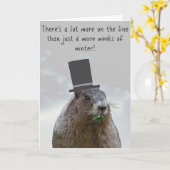 Carte Joyeux Jour de la Marmotte ! (Fleur jaune)