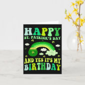 Carte Joyeux Jour de la Saint Patrick Anniversaire Saint (Fleur jaune)