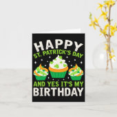 Carte Joyeux Jour de la Saint Patrick Anniversaire Saint (Fleur jaune)