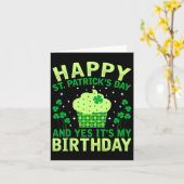 Carte Joyeux Jour de la Saint Patrick Anniversaire Saint (Fleur jaune)