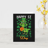 Carte Joyeux Jour de la Saint Patrick de basket-ball T-R (Fleur jaune)