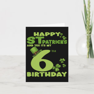 Carte Joyeux Jour de la Saint Patrick et oui c'est mon 6