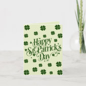 Carte joyeux jour de la Saint-Patrick shamrock personnal (Devant)