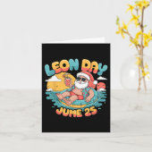 Carte Joyeux jour de Leon Papa Noël Été 6 mois avant Chr (Fleur jaune)