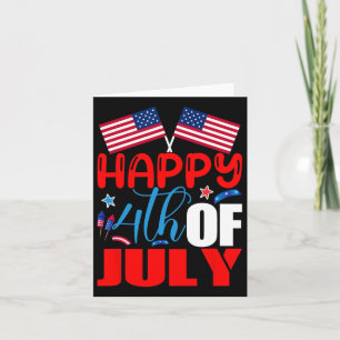 Carte Joyeux Jour de l'Indépendance 4 juillet Etats-Unis