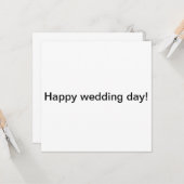 Carte Joyeux jour de mariage ! (Devant/Arrière en situation)