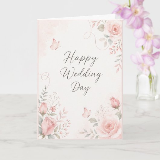 Carte Joyeux Jour de Mariage ! (Orchidée)