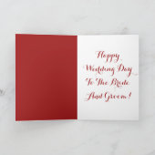 Carte Joyeux Jour de Mariage Félicitations (Intérieur)