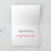 Carte Joyeux jour de papa chat - Fête des pères (Intérieur)