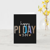 Carte Joyeux Jour de Pi Mathématiques enseignant de math (Fleur jaune)