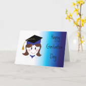 Carte Joyeux jour de remise des diplômes (Fleur jaune)