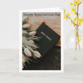 Carte Joyeux jour de Résurrection (Fleur jaune)