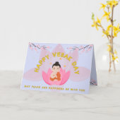 Carte Joyeux jour de Vesak (Fleur jaune)