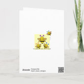 Carte Joyeux Jour des abeilles Whimsical Floral Geo Form (Dos)