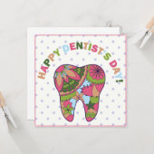 Carte Joyeux jour des dentistes (Devant/Arrière en situation)