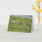 Carte Joyeux Jour des mères canards (Fleur jaune)