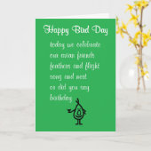 Carte Joyeux Jour des Oiseaux Un Poème D'Anniversaire Dr (Fleur jaune)