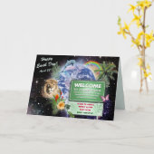 Carte Joyeux Jour des terres 🌐 🌱 (Fleur jaune)