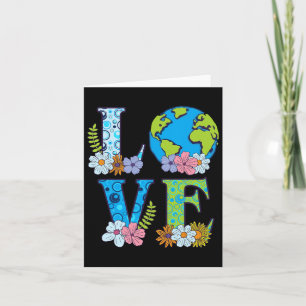 Carte Joyeux Jour des terres Anniversaire Sauver la natu