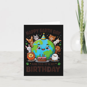 Carte Joyeux Jour des terres C'Est Mon Anniversaire Né S