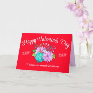 Carte Joyeux Jour des Valentines ROUGE