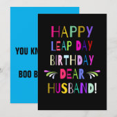 Carte Joyeux Jour Du Bond Anniversaire Au Mari | VOUS CU (Devant / Derrière)