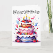 Carte Joyeux Jour du gâteau de Yummy (Devant)