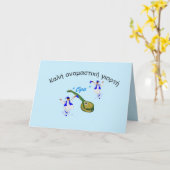 Carte Joyeux Jour du Nom : Evzon Grecian avec Bouzouki (Fleur jaune)