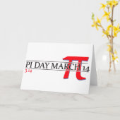 Carte Joyeux Jour du Pi 14 mars (Fleur jaune)