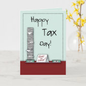 Carte Joyeux jour fiscal, Humour (Fleur jaune)