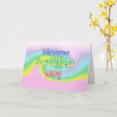 Carte Joyeux Jour le plus doux (Fleur jaune)