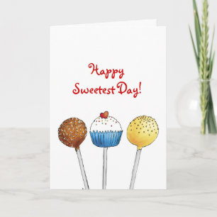 Carte Joyeux Jour le plus sucré - Pops de gâteaux