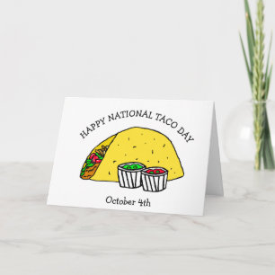 Carte Joyeux Jour National du Taco, Fête De La Nourritur