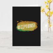 Carte Joyeux jour réceptionniste Professionnel administr (Fleur jaune)