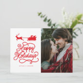 Carte JOYEUX JOURS DE VACANCES Ajouter Votre Photo (Debout devant)