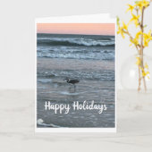 CARTE JOYEUX JOURS DE VACANCES ET PENSER À "VOUS" À NOËL (Fleur jaune)