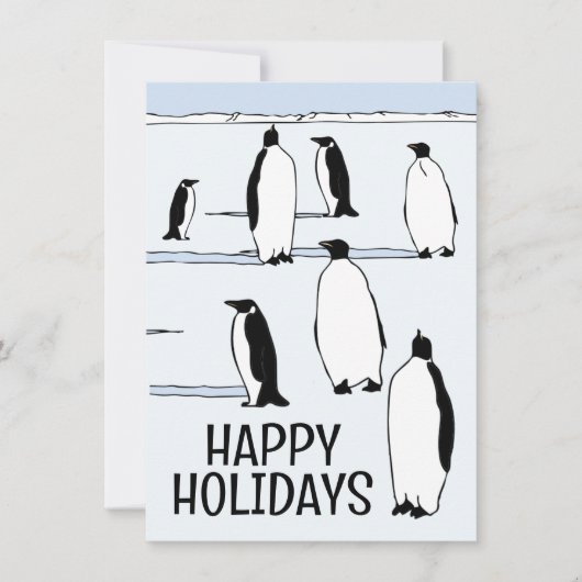 Carte Joyeux jours fériés Pingouin Cool de Noël d'hiver (Devant)
