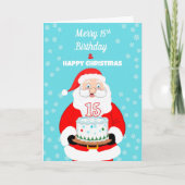 Carte Joyeux Joyeux 15e anniversaire Noël Père Noël (Devant)