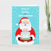 Carte Joyeux Joyeux 30e anniversaire Noël Père Noël (Devant)