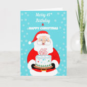 Carte Joyeux Joyeux 45e anniversaire Noël Père Noël (Devant)