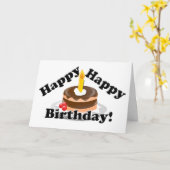 Carte Joyeux, Joyeux anniversaire ! (Fleur jaune)