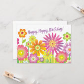 Carte Joyeux, Joyeux anniversaire (Devant/Arrière en situation)