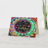 Carte Joyeux, Joyeux Anniversaire Fun Inspirivity Colorf (Devant)