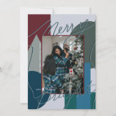 Carte Joyeux Joyeux Bright Blues Photo Geo (Devant)