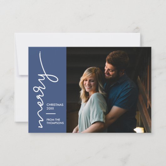 Carte Joyeux Joyeux Joyeux Joyeux Noël Photo Script (Devant)