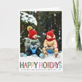 Carte Joyeux Joyeux Joyeux Vacances Cute Retro Stars Pho (Devant)