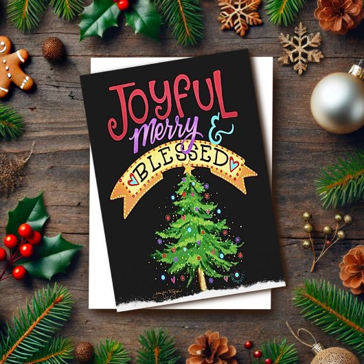 Carte Joyeux Joyeux Noël Moderne Inspirant